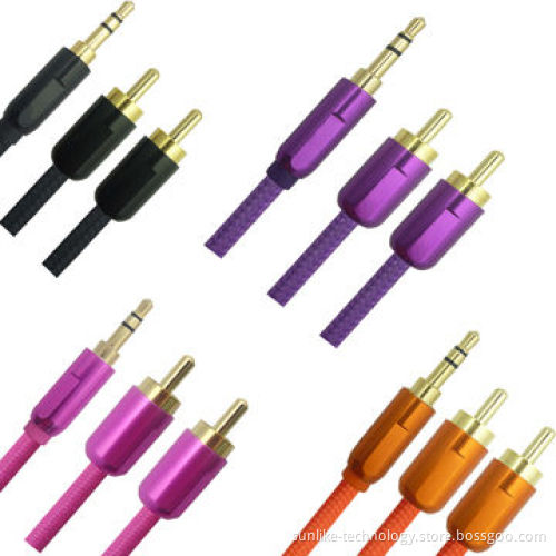 Audio Cable with High-end Metal Shell Nylon Braiding